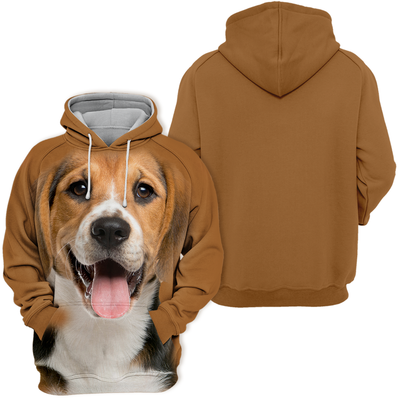 Unisex Honden Hoodie | Beagle Happy