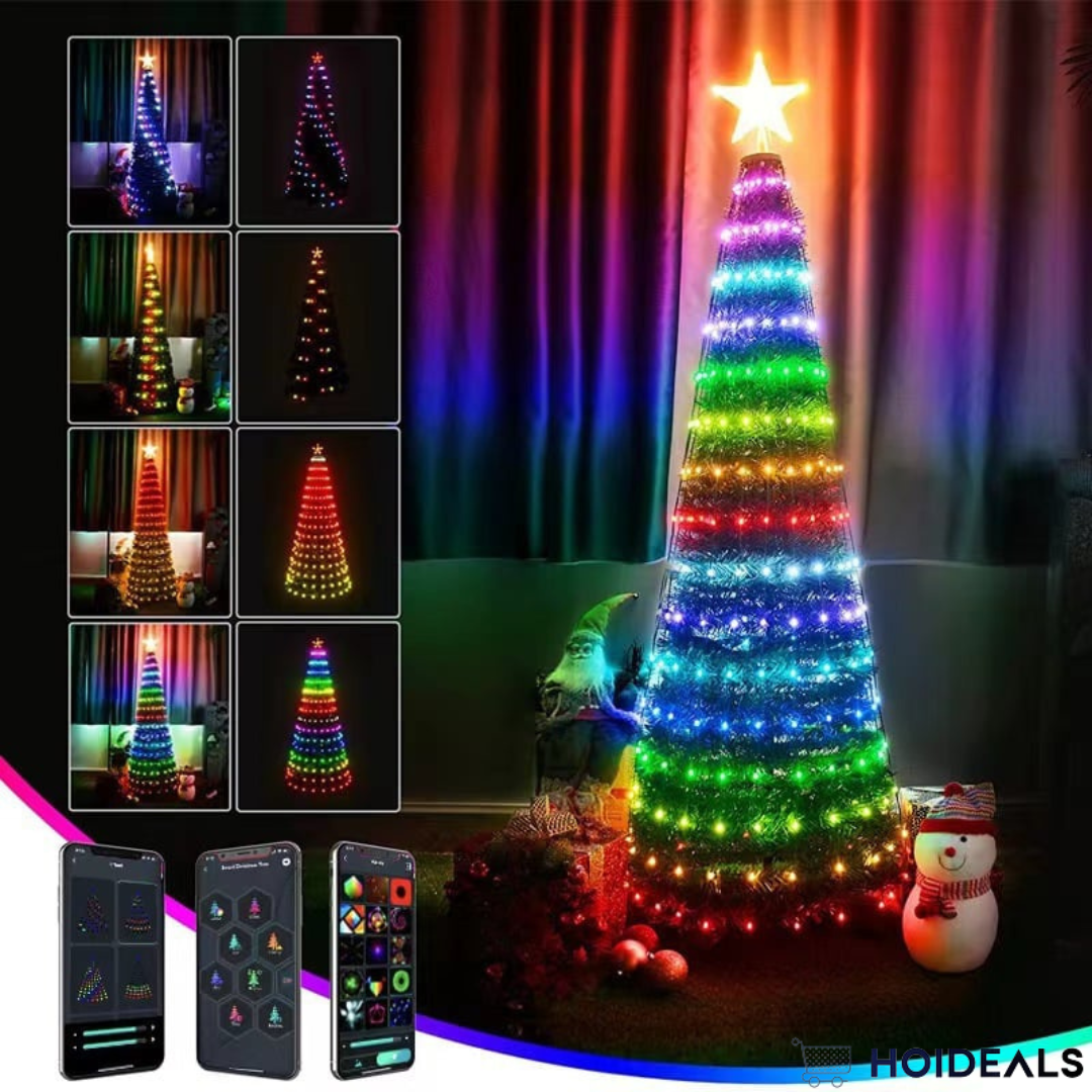 HolidayGlow - Geanimeerde kerstboom voor buiten met veelkleurige LED's