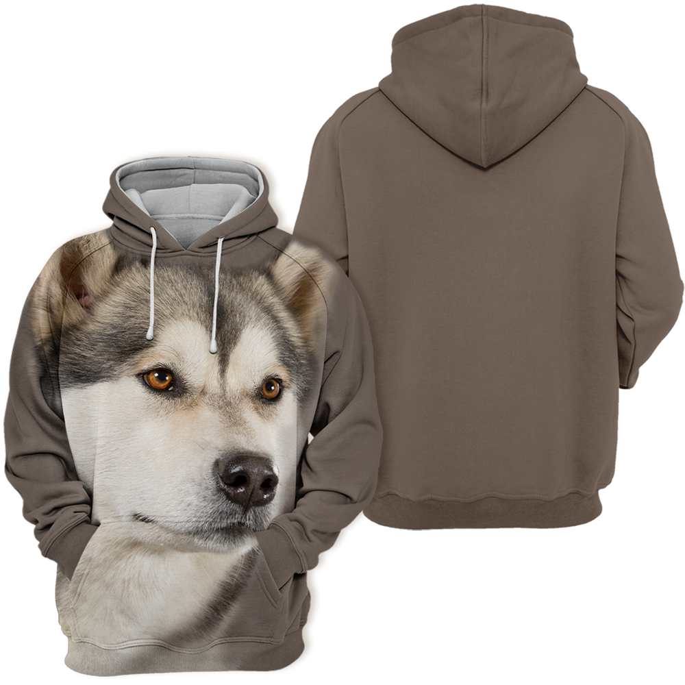 Unisex Honden Hoodie | Alaskan Husky Puppy Quiet