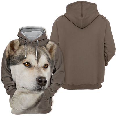 Unisex Honden Hoodie | Alaskan Husky Puppy Quiet