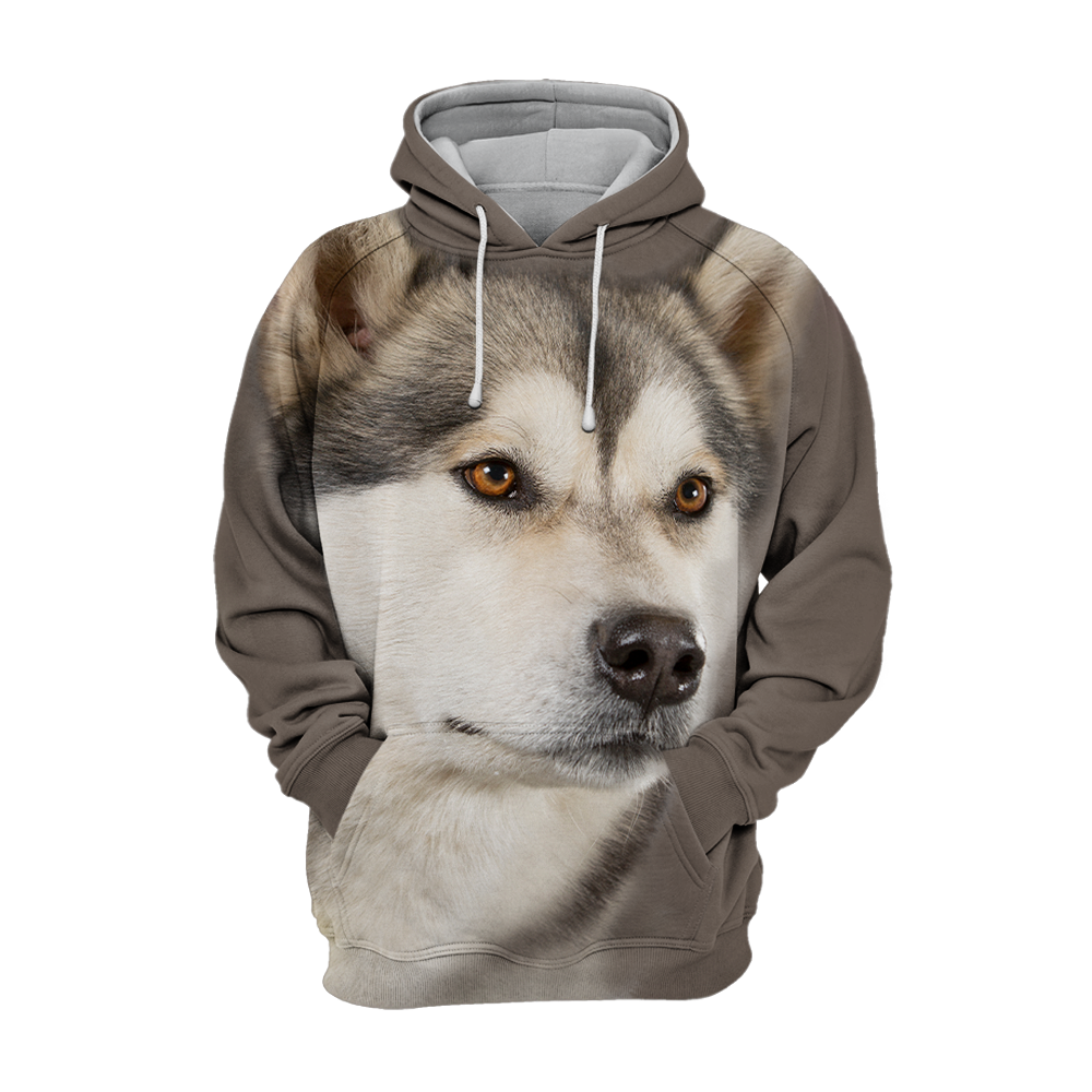 Unisex Honden Hoodie | Alaskan Husky Puppy Quiet