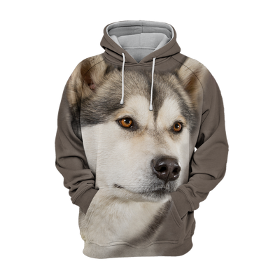 Unisex Honden Hoodie | Alaskan Husky Puppy Quiet