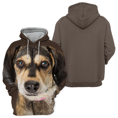 Unisex Honden Hoodie | Crossbreed Brown Dog Cute