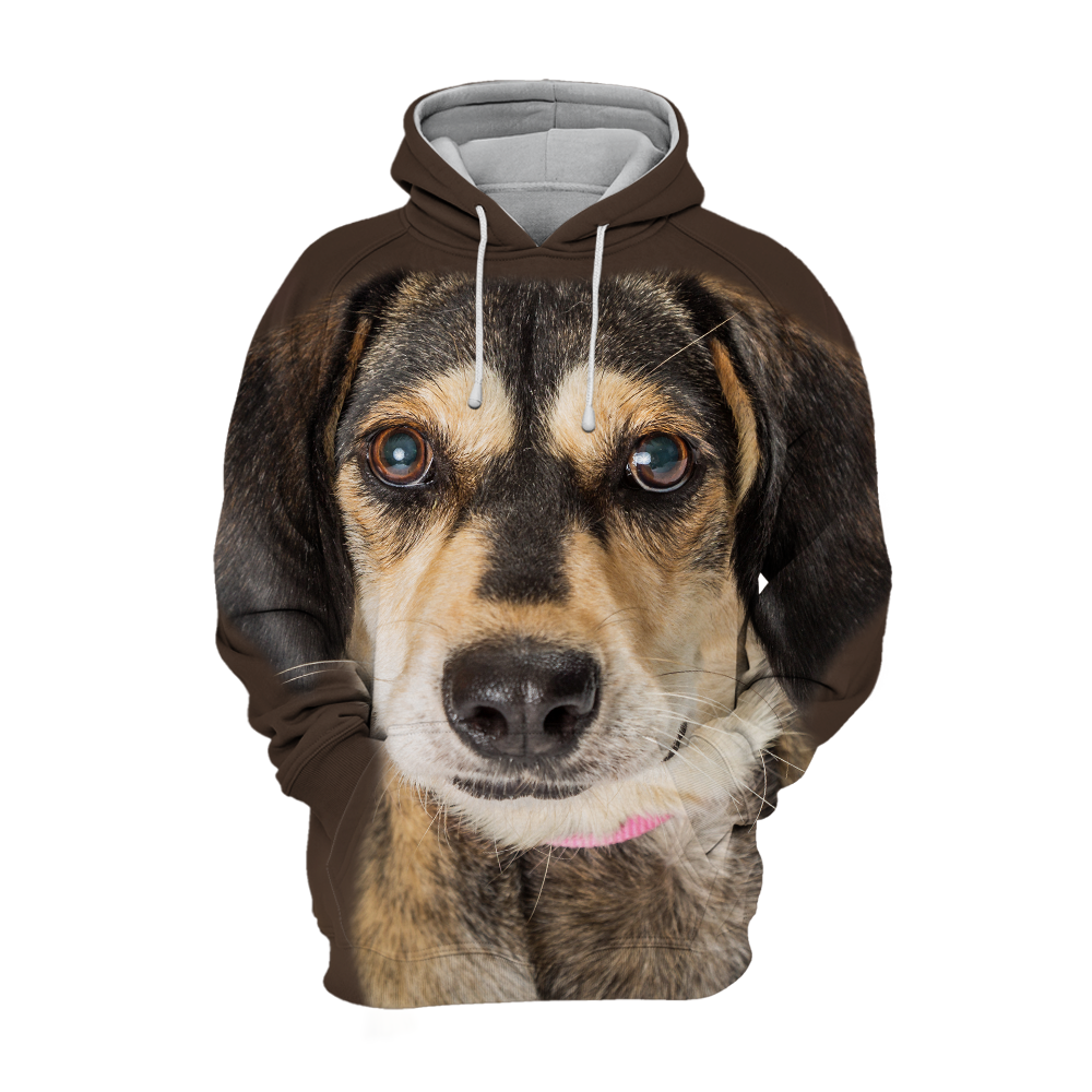 Unisex Honden Hoodie | Crossbreed Brown Dog Cute