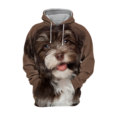 Unisex Honden Hoodie | Havanese Chocolate Cute