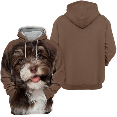 Unisex Honden Hoodie | Havanese Chocolate Cute