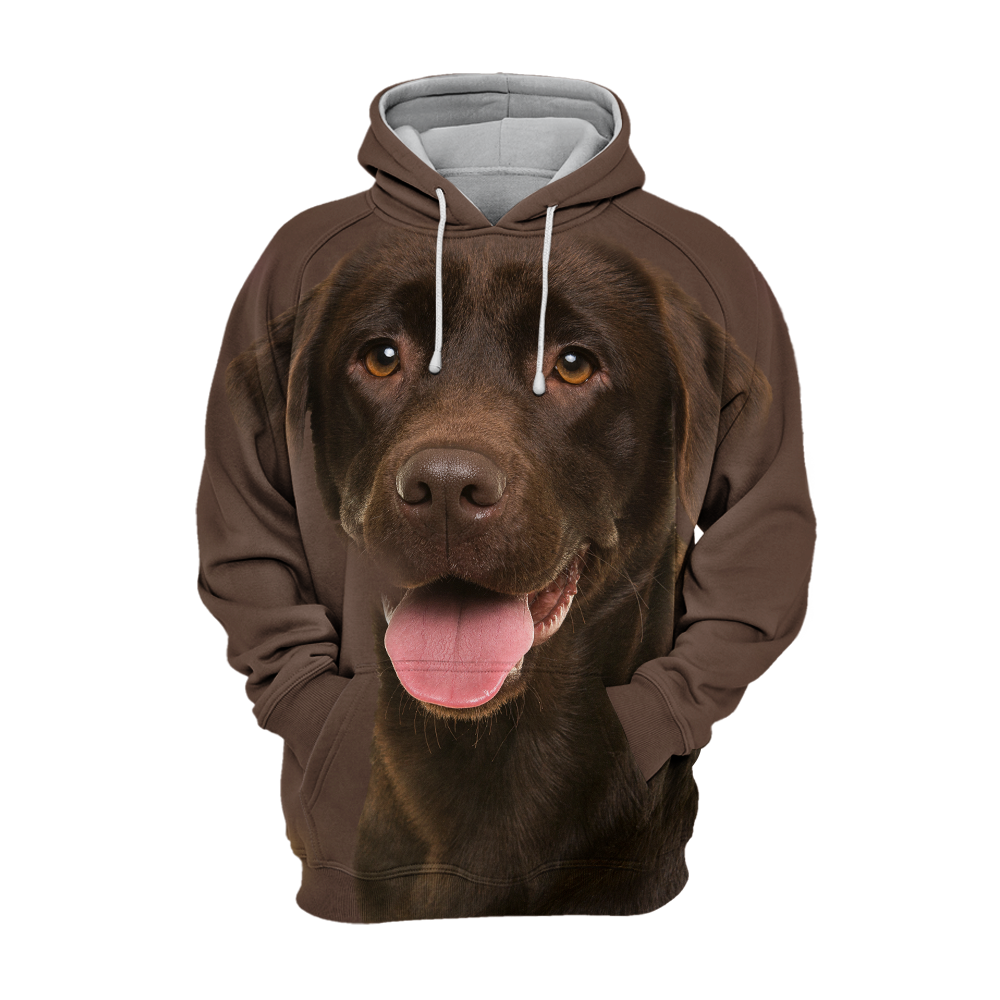 Unisex Honden Hoodie | Labrador Chocolate Smile