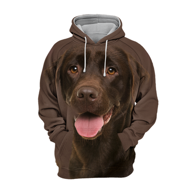 Unisex Honden Hoodie | Labrador Chocolate Smile