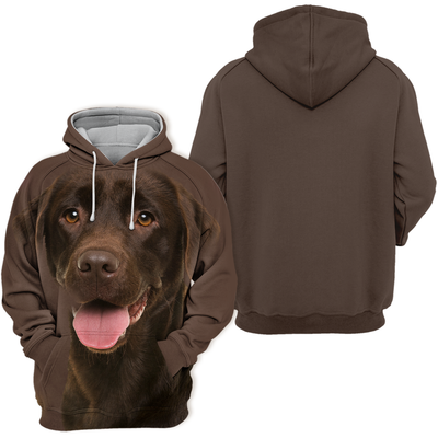 Unisex Honden Hoodie | Labrador Chocolate Smile