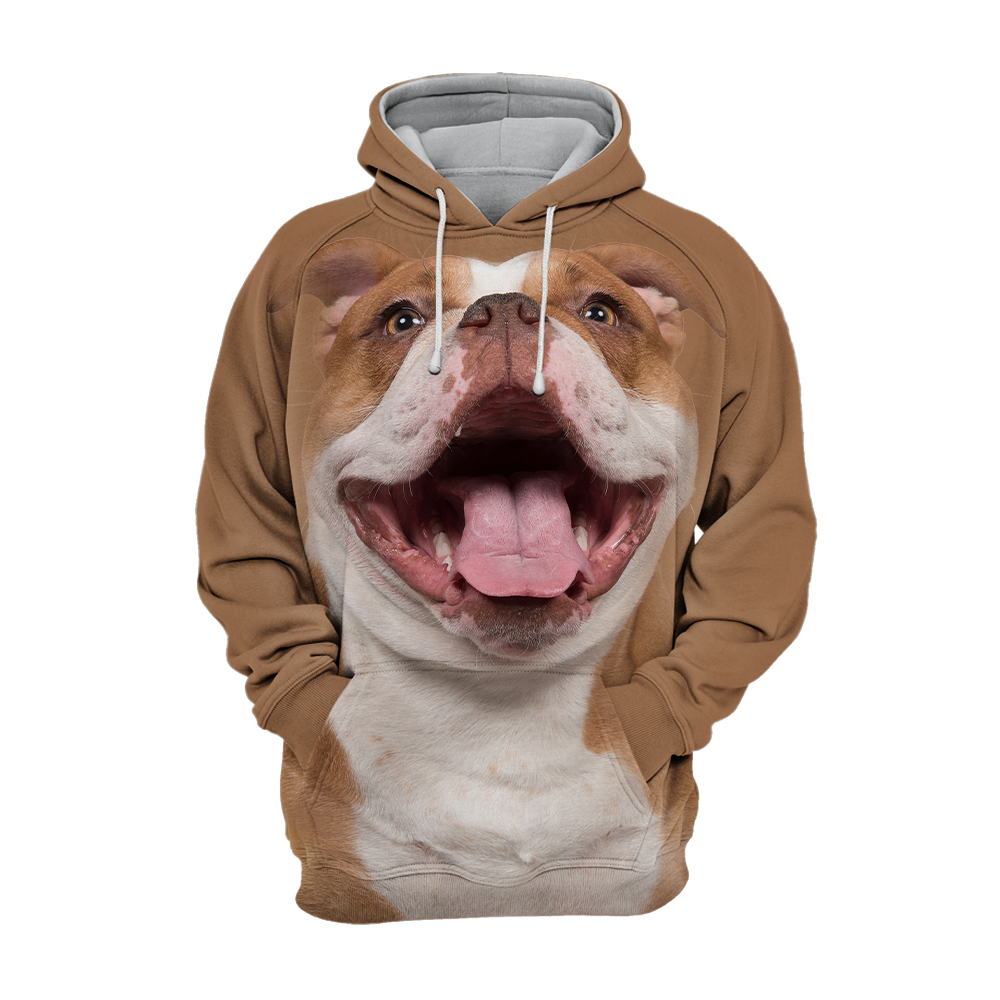 Unisex Honden Hoodie | English Bulldog Laugh