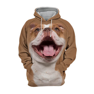 Unisex Honden Hoodie | English Bulldog Laugh