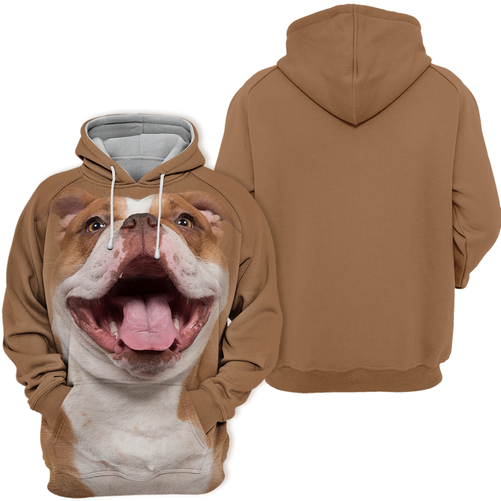 Unisex Honden Hoodie | English Bulldog Laugh