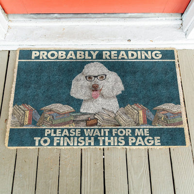 Poodle Probably Reading Please Wait Deurmat