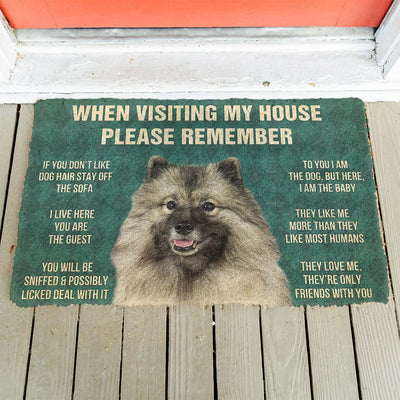 Vergeet Niet! Keeshond Huis Regels Deurmat