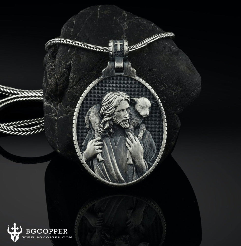 Herder Jezus Christus met Lam Christelijke Ketting