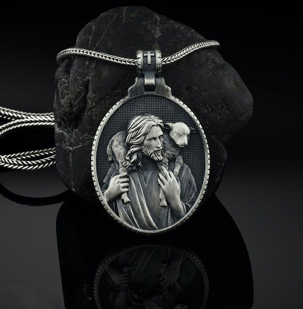 Herder Jezus Christus met Lam Christelijke Ketting