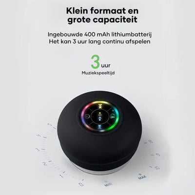 Praktische doucheluidspreker met Bluetooth en LED-verlichting