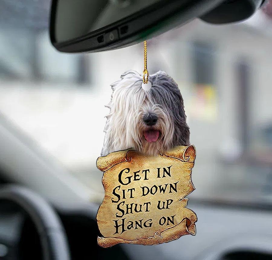 Old English Sheepdog Kom Binnen en mond dicht