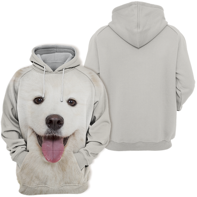 Unisex Honden Hoodie | Samojeed Happy