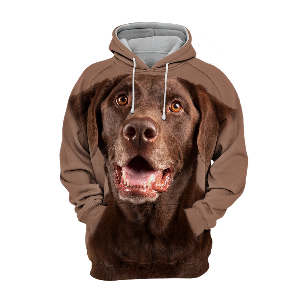 Unisex Honden Hoodie | Labrador Chocolate Laugh