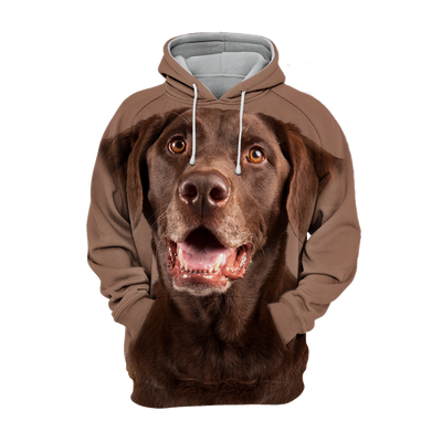 Unisex Honden Hoodie | Labrador Chocolate Laugh