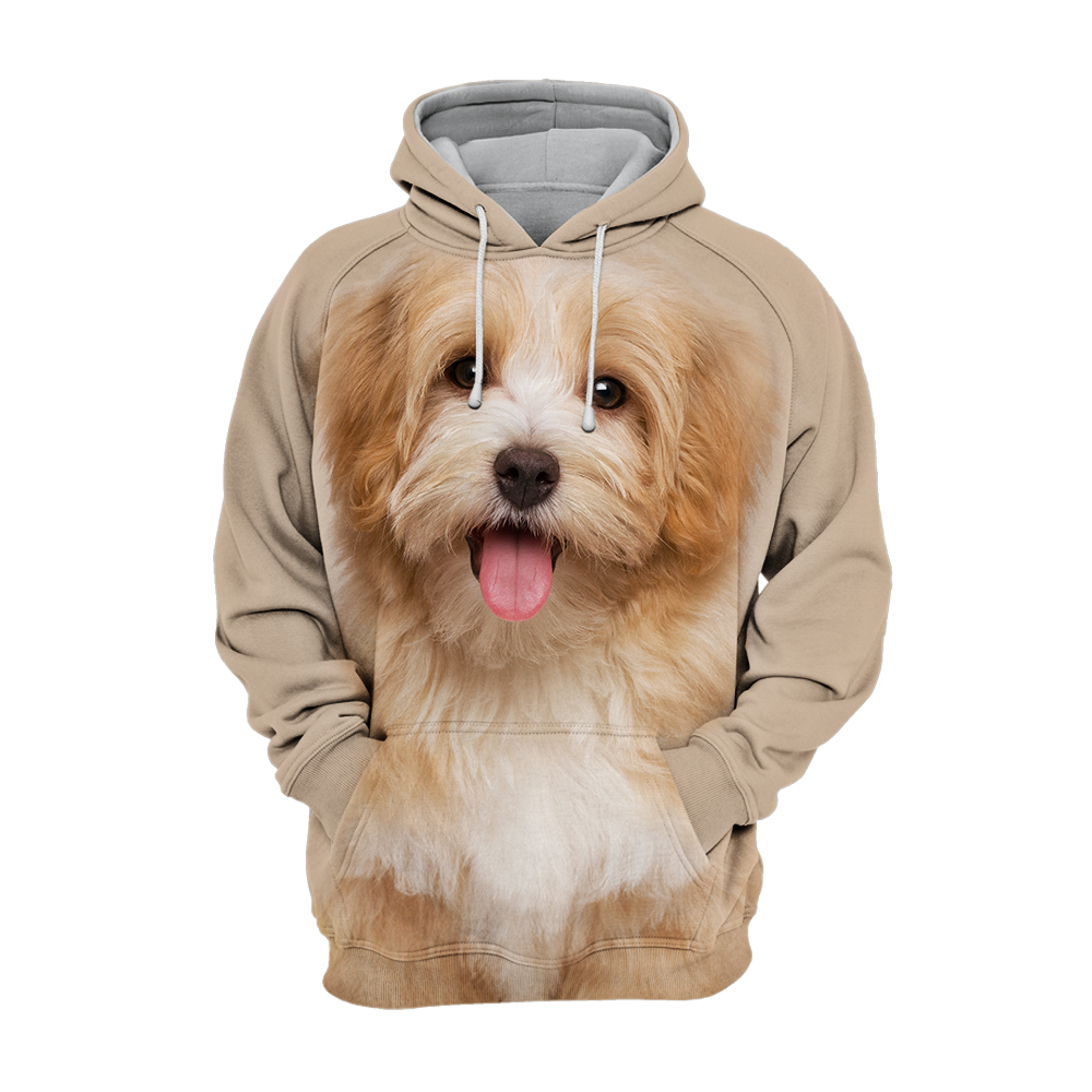 Unisex Honden Hoodie | Havanese Reddish Happy