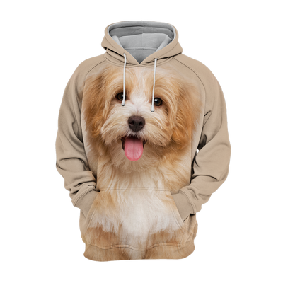 Unisex Honden Hoodie | Havanese Reddish Happy