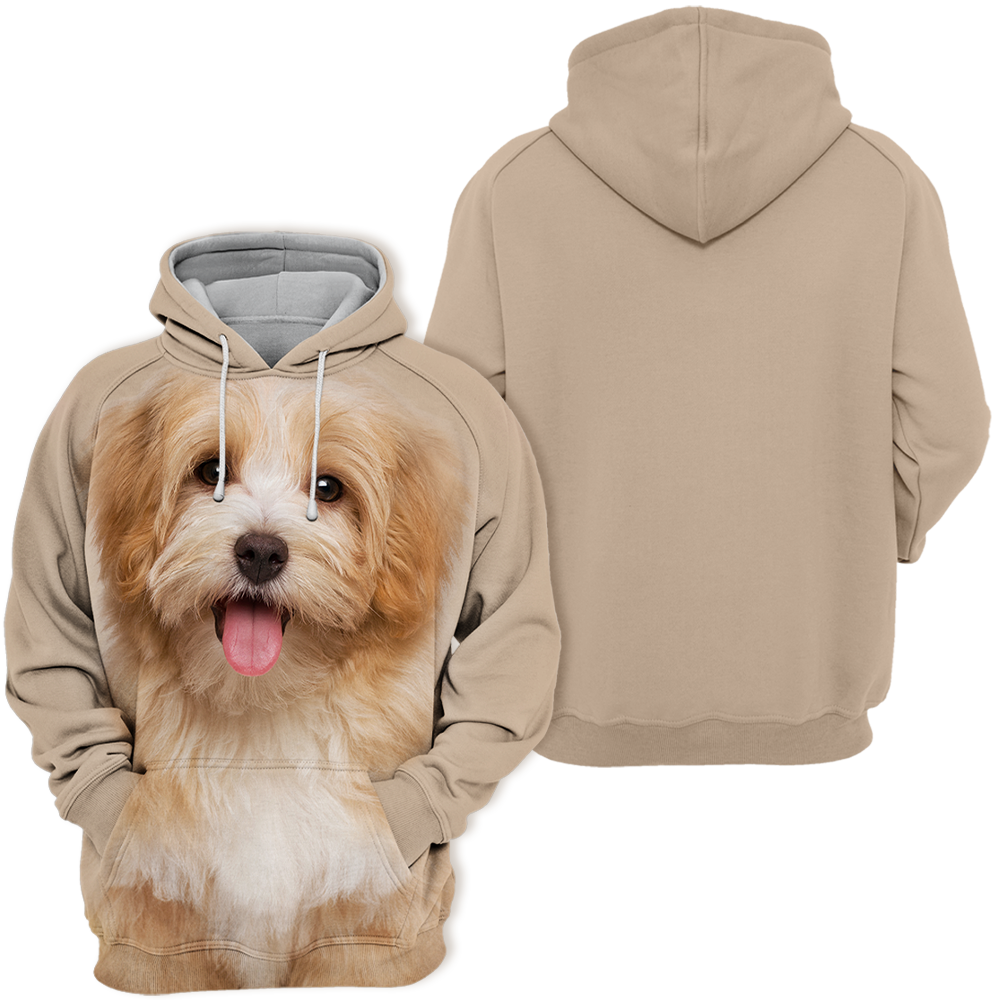 Unisex Honden Hoodie | Havanese Reddish Happy