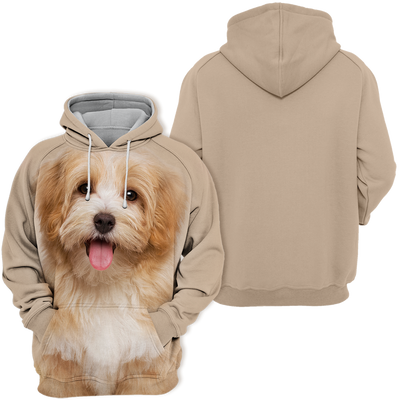 Unisex Honden Hoodie | Havanese Reddish Happy