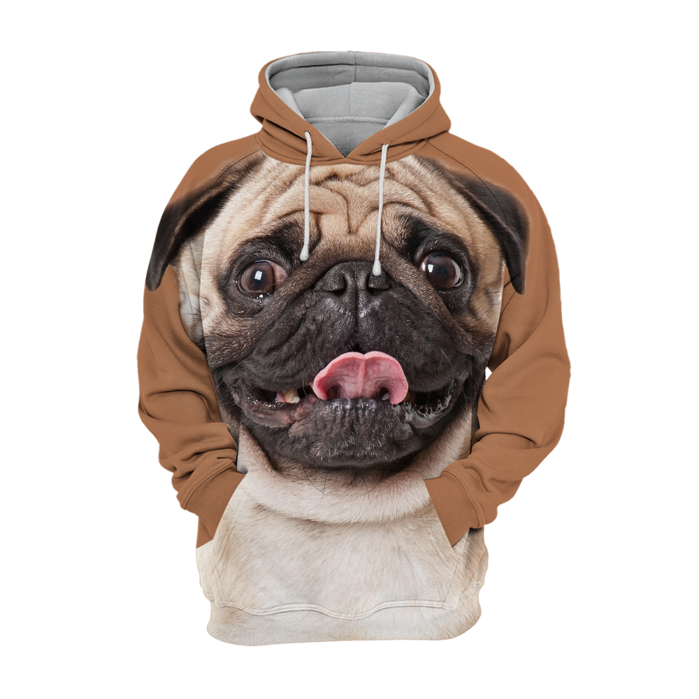 Unisex Honden Hoodie | Pug Adorable