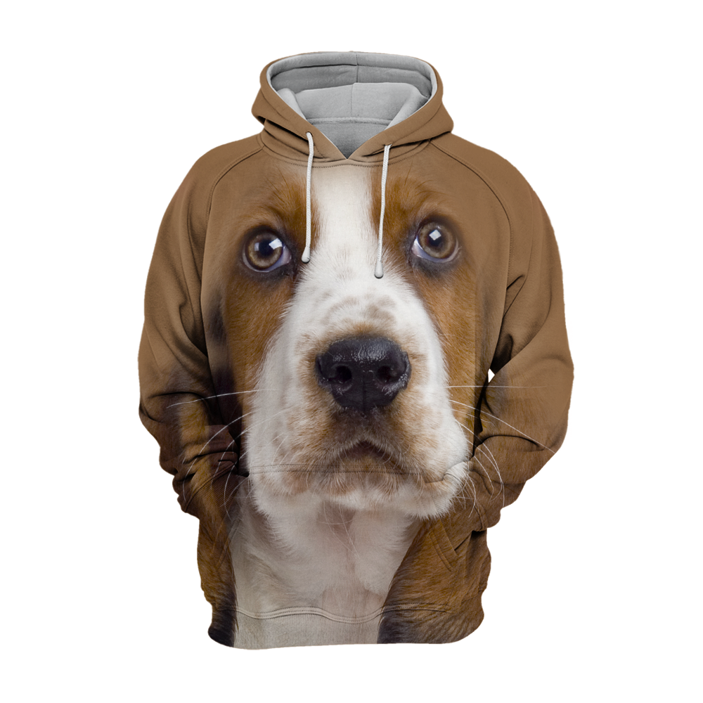 Unisex Honden Hoodie | Basset Hound Puppy