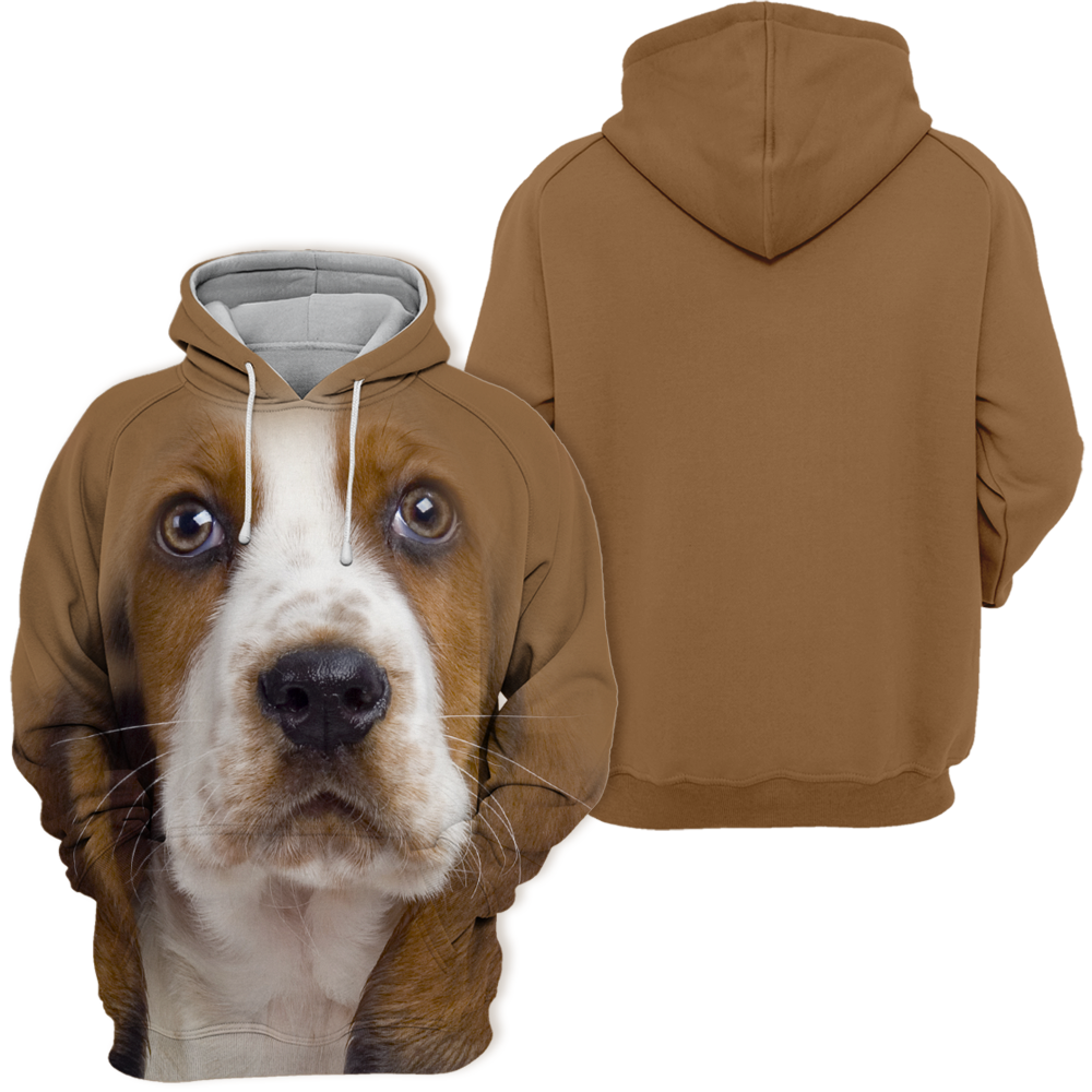 Unisex Honden Hoodie | Basset Hound Puppy