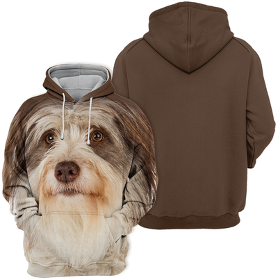 Unisex Honden Hoodie | Bearded Collie Dog Looking Up