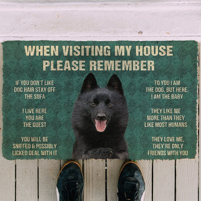 Vergeet Niet! Schipperke Dogs Huis Regels Deurmat