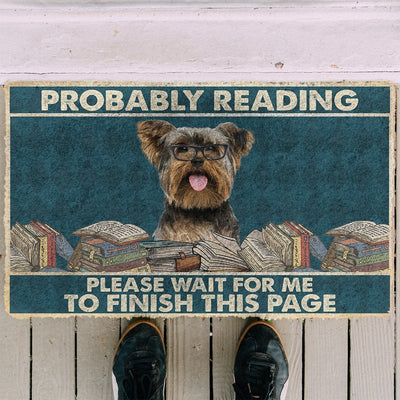 Yorkshire Terrier Probably Reading Please Wait Deurmat