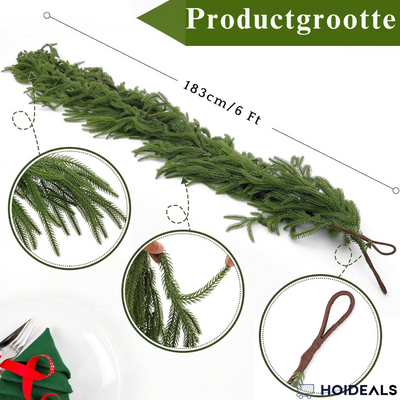 EverGreenTouch™ | Luxe Norfolk Pine Kerstkrans