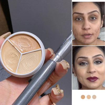 Driekleurige multifunctionele concealer - 1+1 Gratis