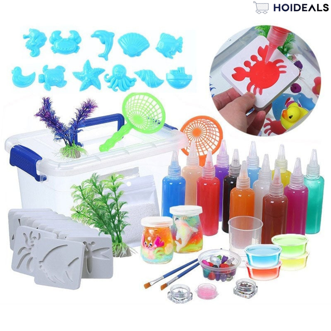 🦀Magisch Water ELF, Kinderen Handgemaakte Aqua Gel Sensory Speelgoed Set