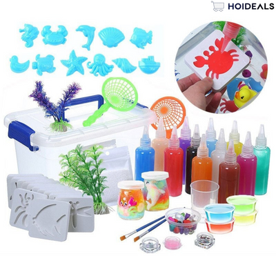 🦀Magisch Water ELF, Kinderen Handgemaakte Aqua Gel Sensory Speelgoed Set