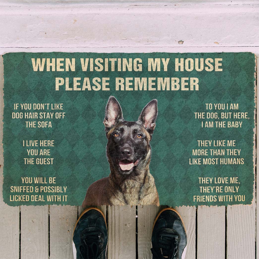 Vergeet Niet! Dutch Shepherd Dogs Huis Regels Deurmat