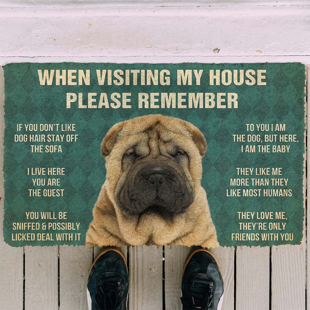 Vergeet Niet! Sharpei Huis Regels Deurmat