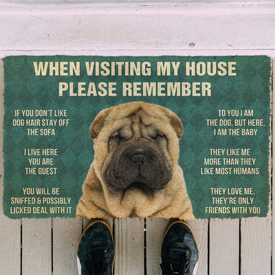 Vergeet Niet! Sharpei Huis Regels Deurmat