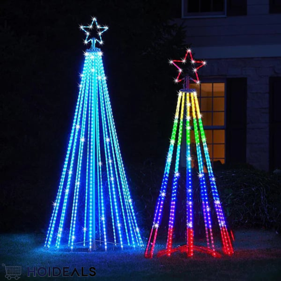 HolidayGlow - Geanimeerde kerstboom voor buiten met veelkleurige LED's