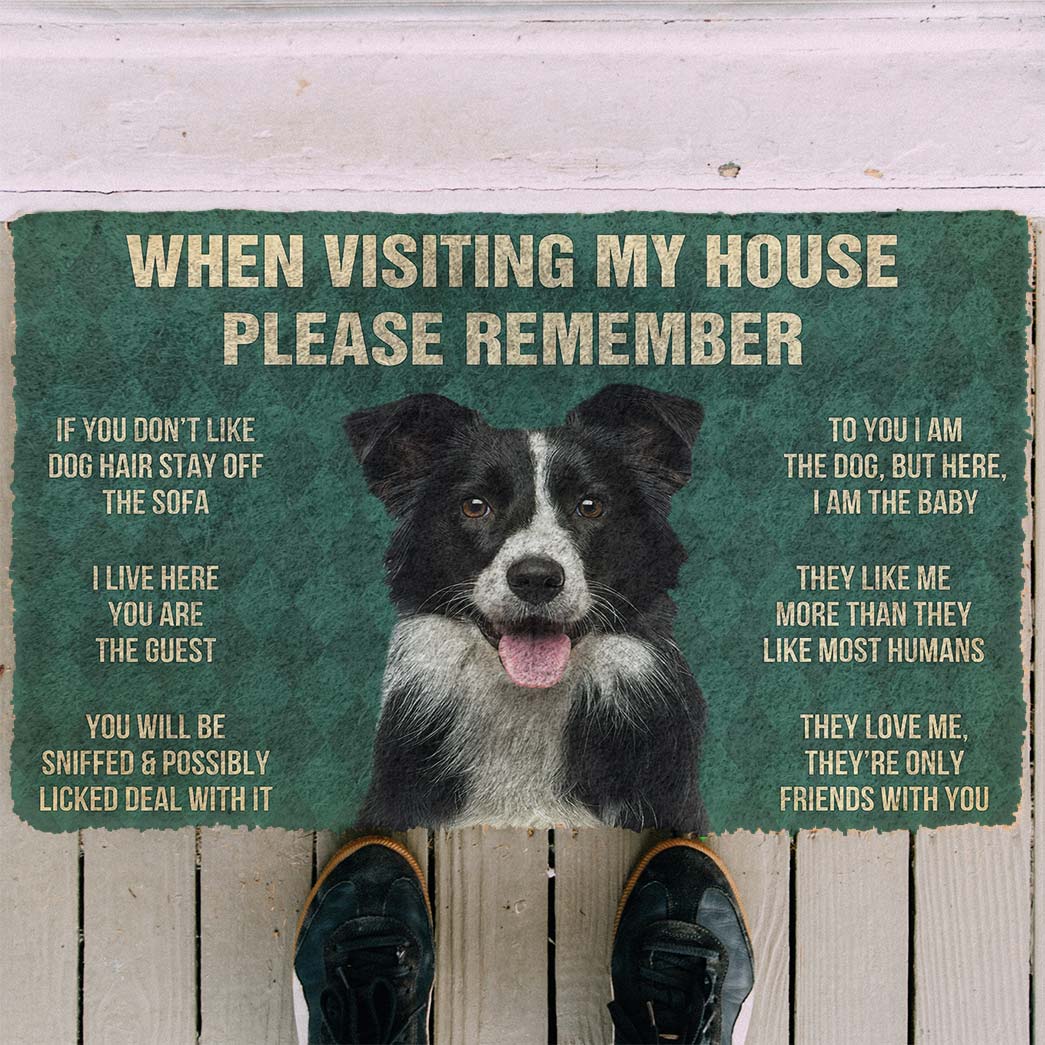 Vergeet Niet! Border Collies Huis Regels Deurmat