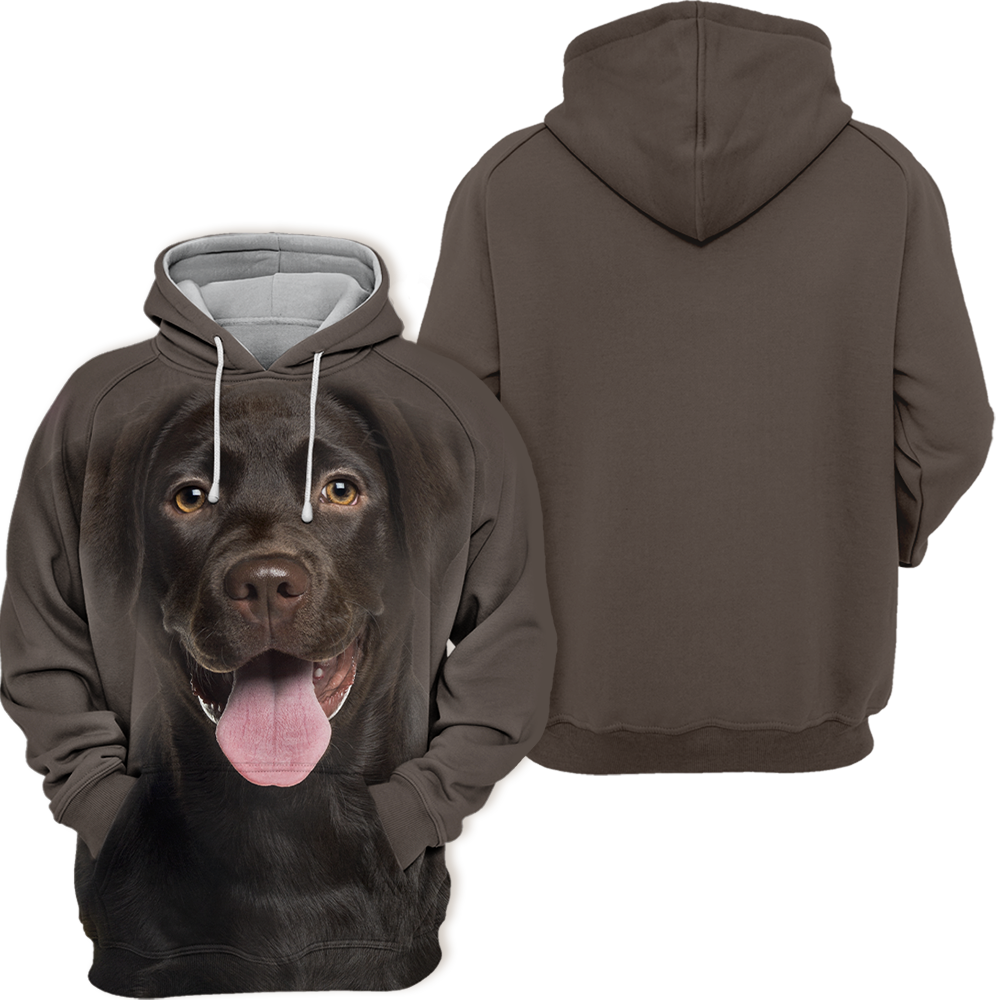 Unisex Honden Hoodie | Labrador Zwart Laugh