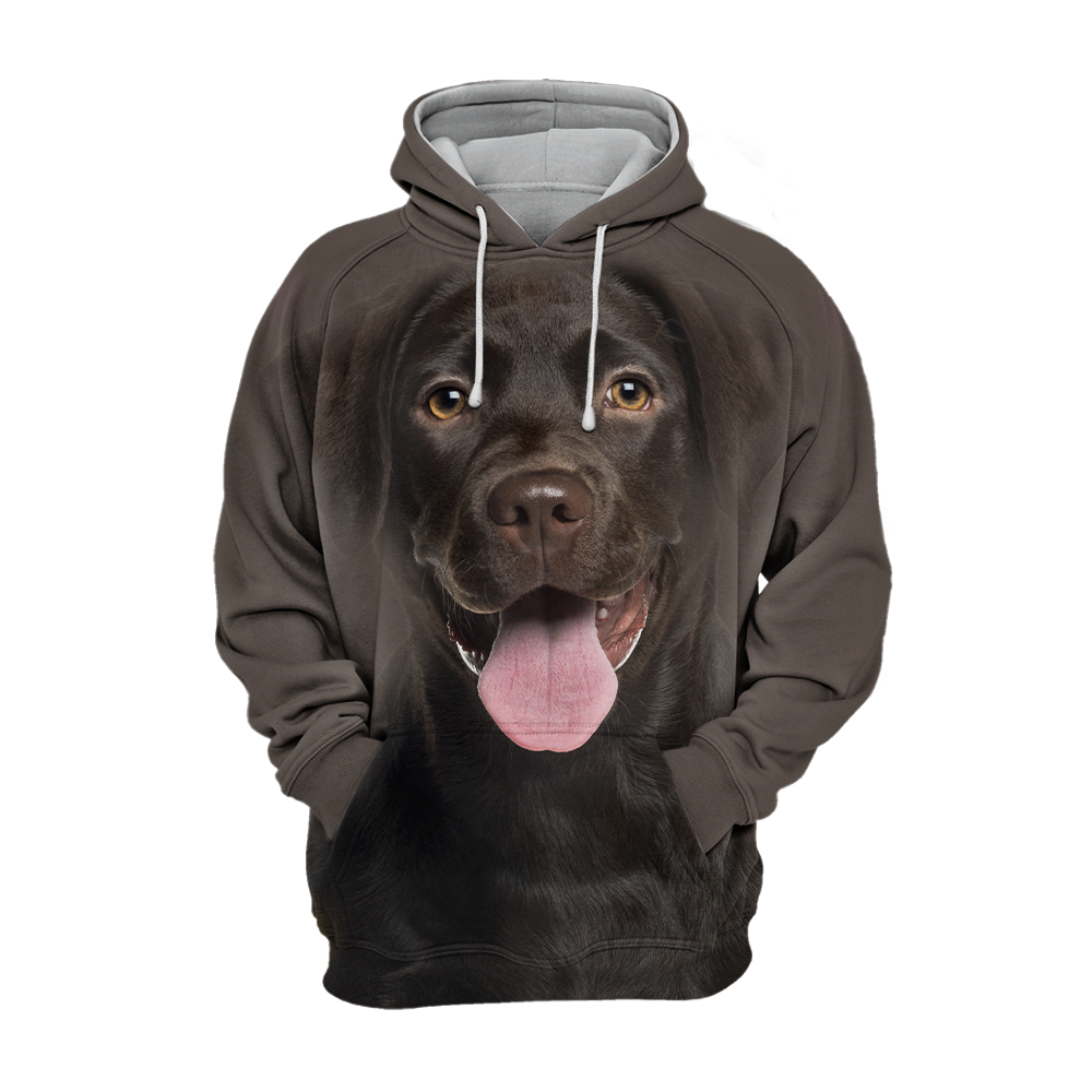 Unisex Honden Hoodie | Labrador Zwart Laugh