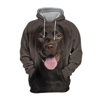 Unisex Honden Hoodie | Labrador Zwart Laugh