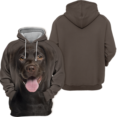 Unisex Honden Hoodie | Labrador Zwart Laugh