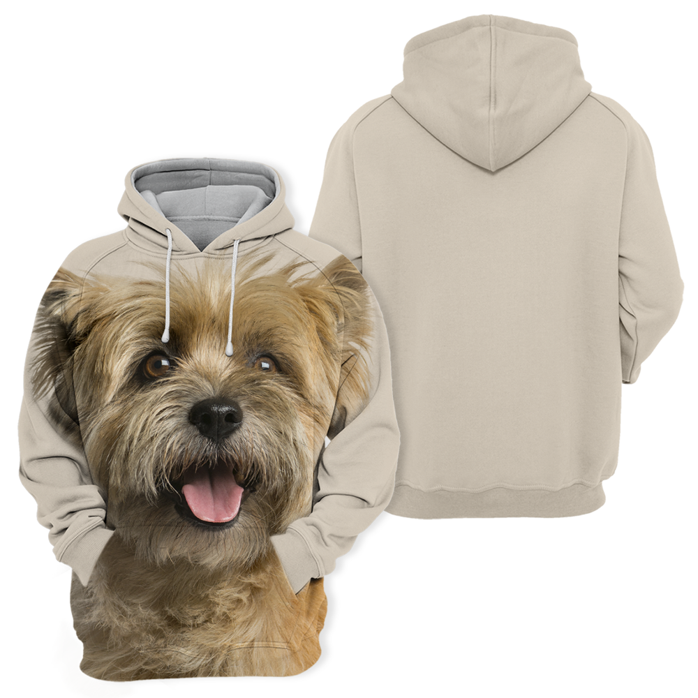 Unisex Honden Hoodie | Cairn Terrier Yellow Happy