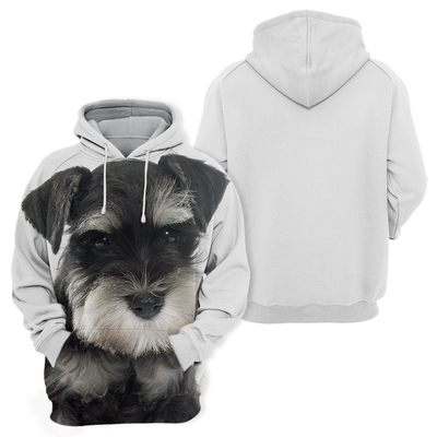 Unisex Honden Hoodie | Miniature Schnauzer Puppy